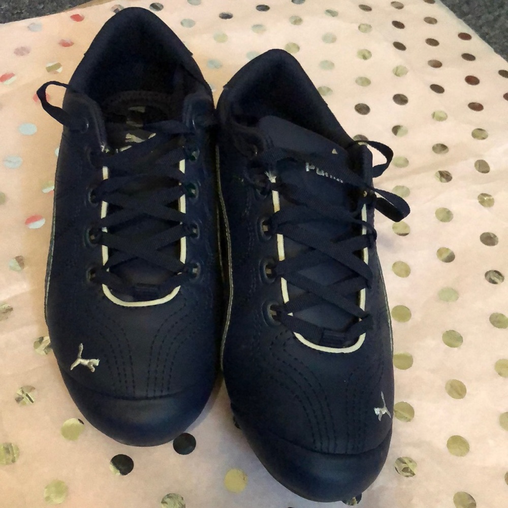 Blue puma sneakers